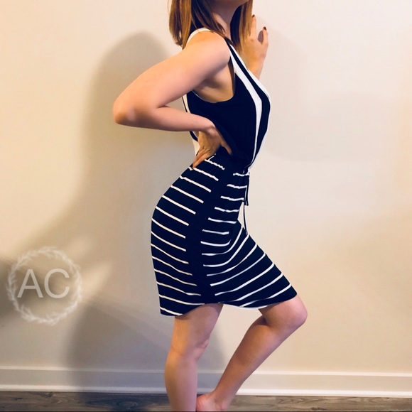 Vince Camuto Striped Dress - Picture 2 of 4